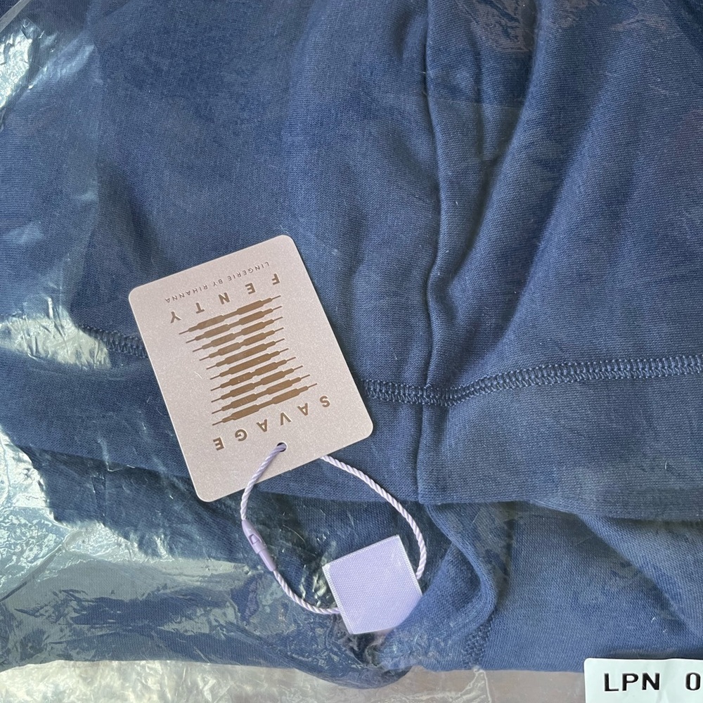 Savage X Fenty Royal Boss Blue Xssential Crop Hoodie - Picture 13 of 13